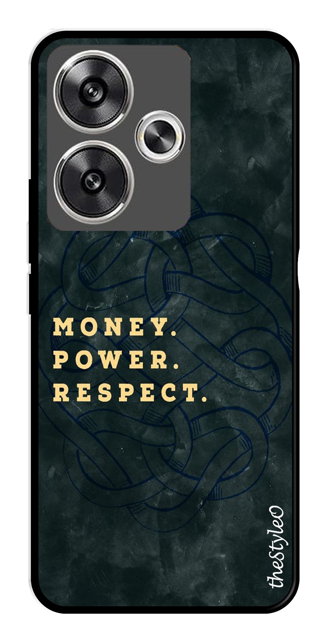 Money Power Respect Metal Mobile Case for Poco F6 5G (Design No -79)