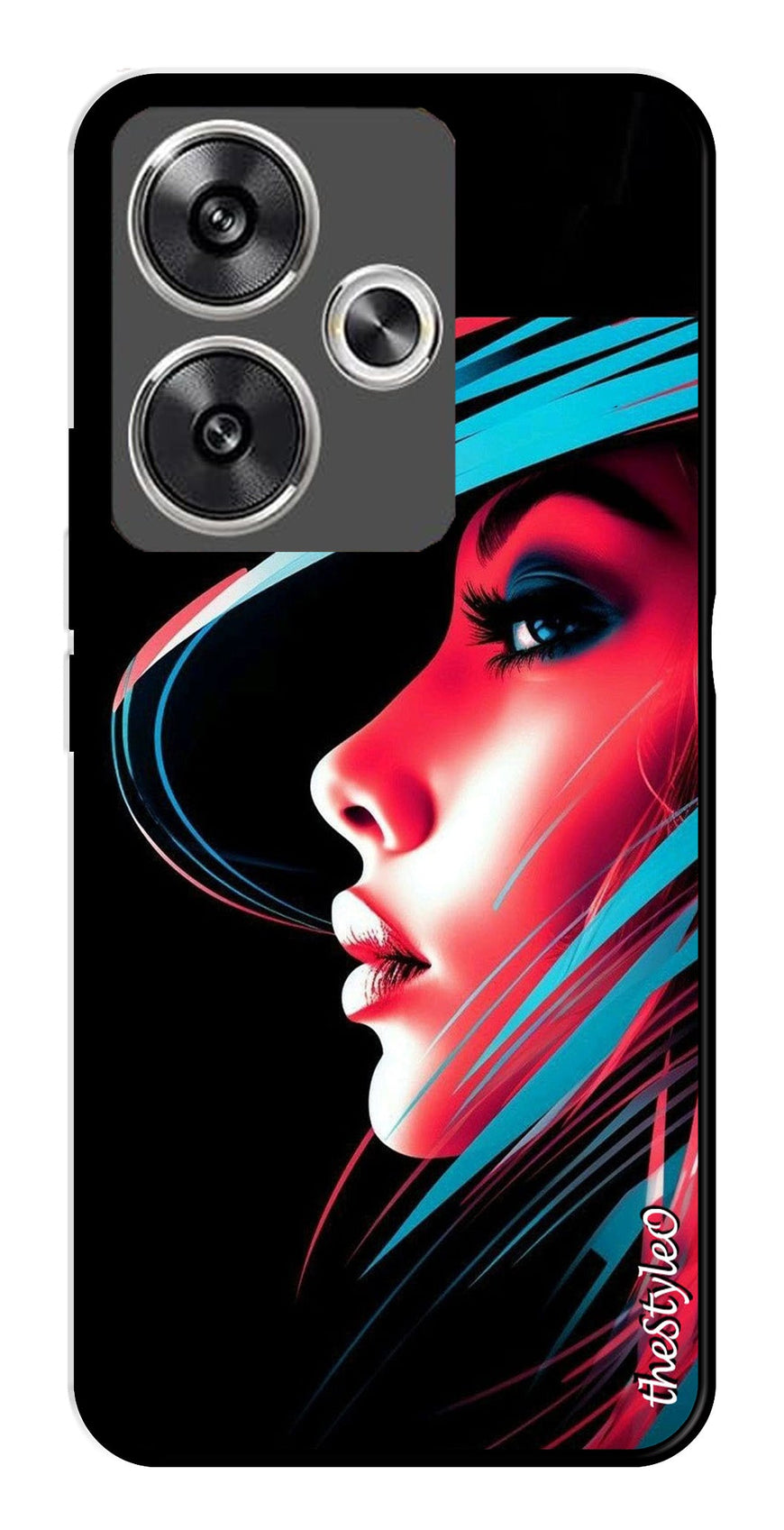 Elegant Woman Metal Mobile Case for Poco F6 5G (Design No -86)