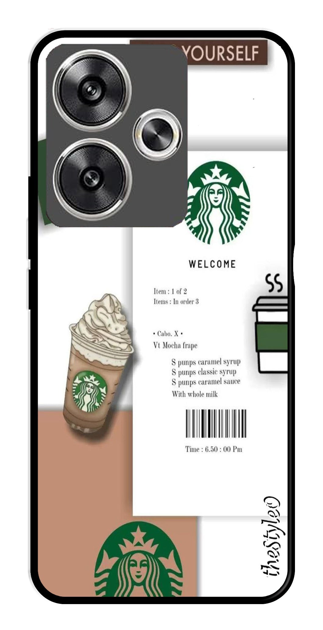 Starbucks Metal Mobile Case for Poco F6 5G (Design No -91)