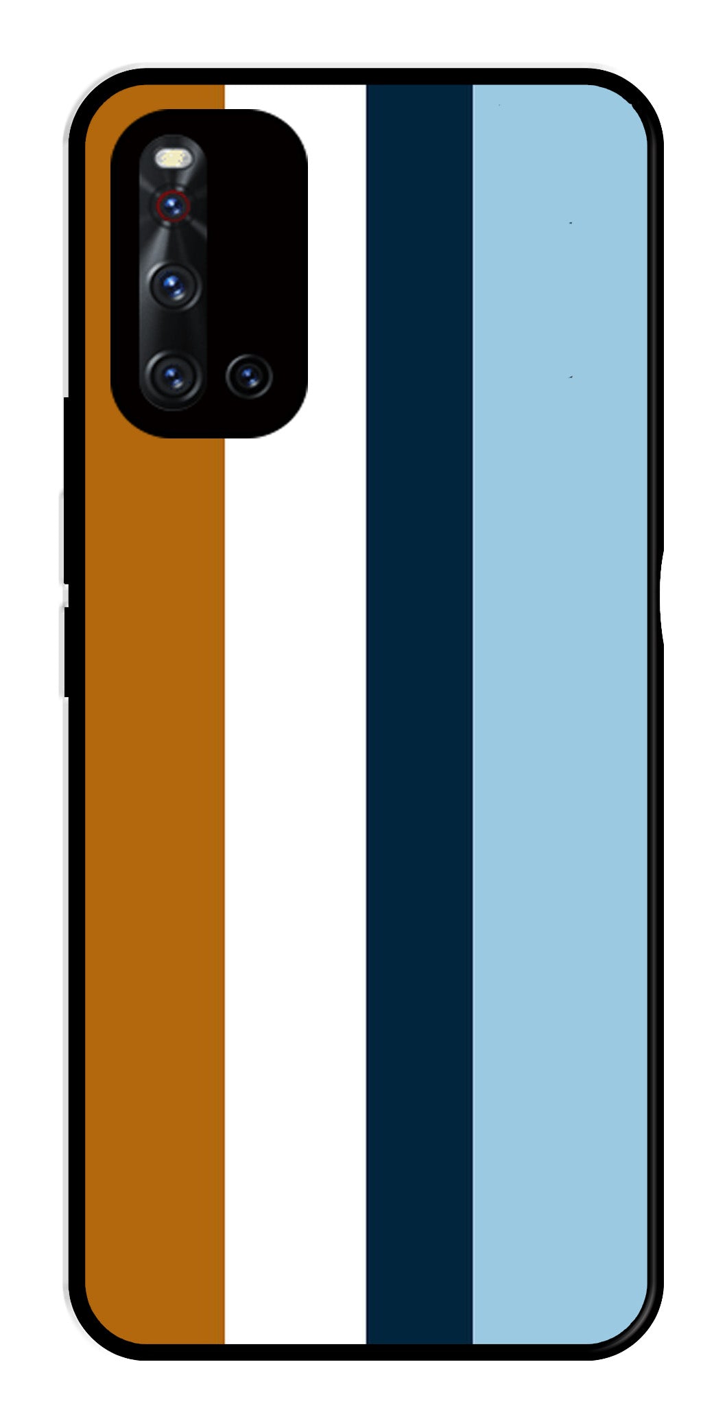 MultiColor Pattern Metal Mobile Case for Vivo V19   (Design No -17)