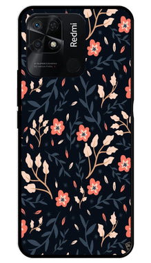 Floral Pattern Metal Mobile Case for Redmi 10C