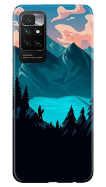 Mountains Mobile Back Case for Redmi 10 Prime (Design - 186)