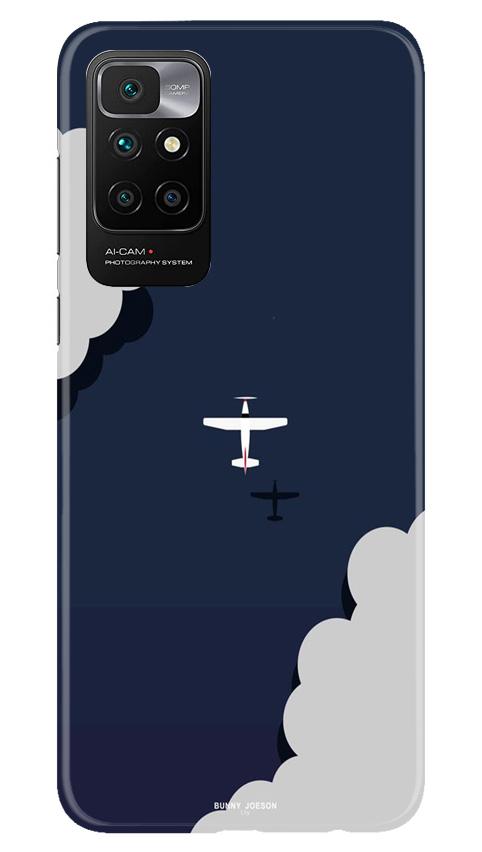 Clouds Plane Case for Redmi 10 Prime (Design - 196)