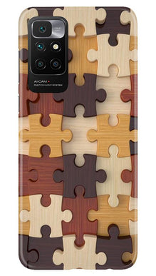 Puzzle Pattern Mobile Back Case for Redmi 10 Prime (Design - 217)