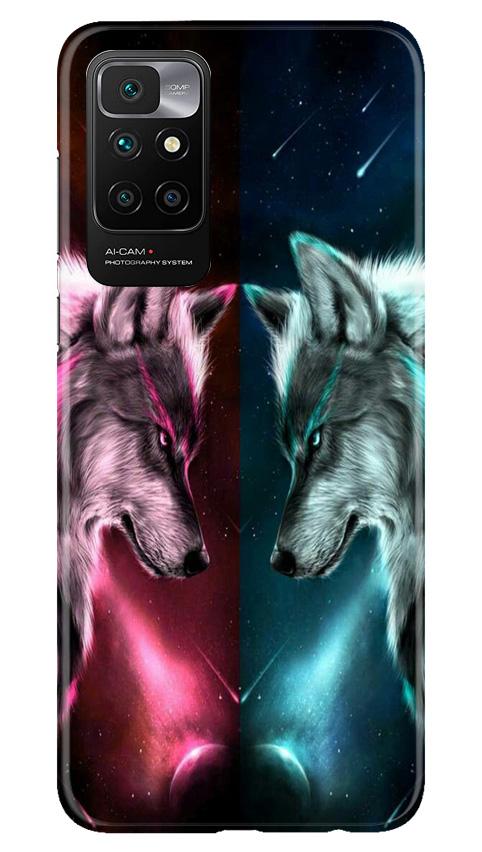 Wolf fight Case for Redmi 10 Prime (Design No. 221)