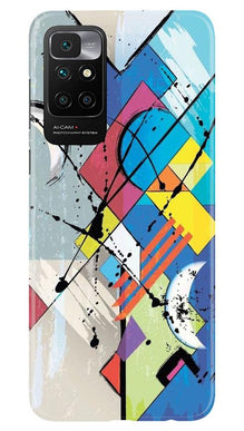 Modern Art Mobile Back Case for Redmi 10 Prime (Design - 235)