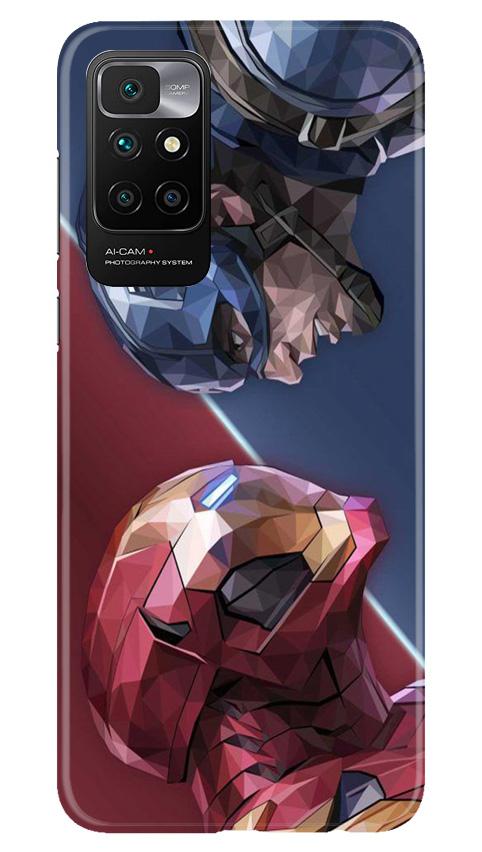 Ironman Captain America Case for Redmi 10 Prime (Design No. 245)