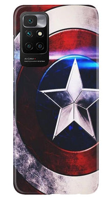 Captain America Shield Mobile Back Case for Redmi 10 Prime (Design - 250)