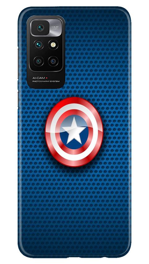 Captain America Shield Case for Redmi 10 Prime (Design No. 253)