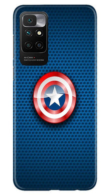 Captain America Shield Mobile Back Case for Redmi 10 Prime (Design - 253)