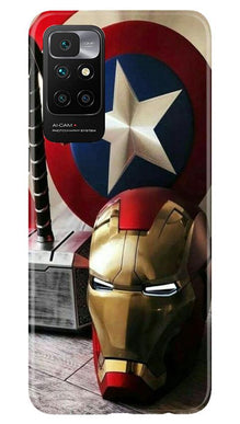 Ironman Captain America Mobile Back Case for Redmi 10 Prime (Design - 254)