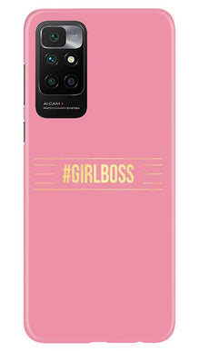 Girl Boss Pink Mobile Back Case for Redmi 10 Prime (Design - 263)