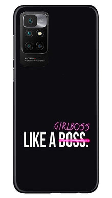 Like a Girl Boss Mobile Back Case for Redmi 10 Prime (Design - 265)