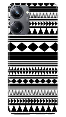 Black white Pattern Mobile Back Case for Realme 10 Pro 5G (Design - 5)