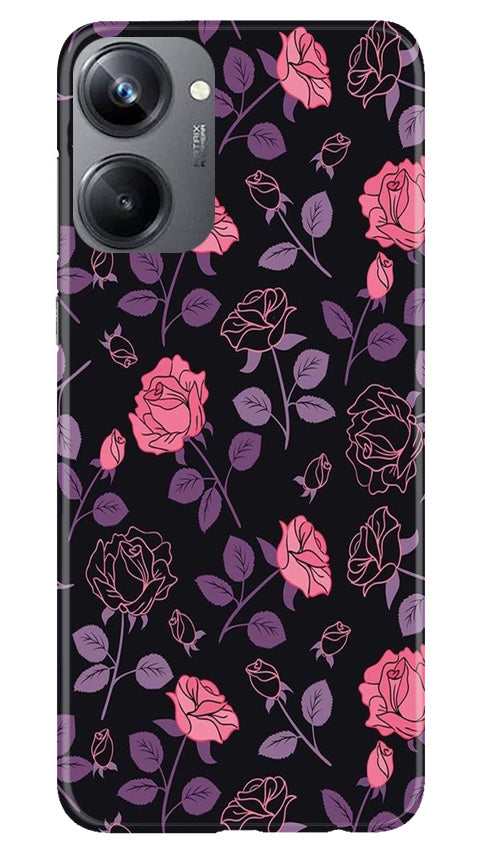 Rose Black Background Case for Realme 10 Pro 5G