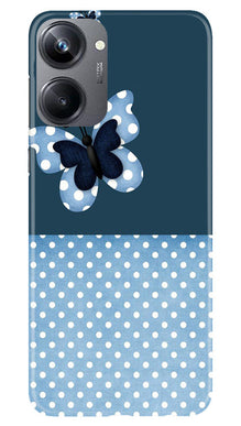 White dots Butterfly Mobile Back Case for Realme 10 Pro 5G (Design - 31)