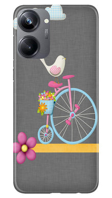 Sparron with cycle Mobile Back Case for Realme 10 Pro 5G (Design - 34)