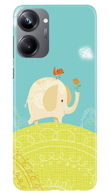 Elephant Painting Mobile Back Case for Realme 10 Pro 5G (Design - 46)