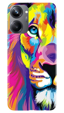 Colorful Lion Mobile Back Case for Realme 10 Pro 5G  (Design - 110)