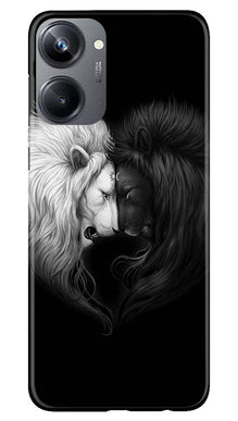 Dark White Lion Mobile Back Case for Realme 10 Pro 5G  (Design - 140)