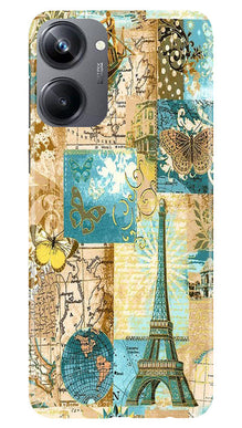 Travel Eiffel Tower Mobile Back Case for Realme 10 Pro 5G (Design - 175)