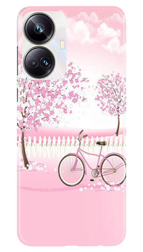 Pink Flowers Cycle Case for Realme 10 Pro Plus 5G(Design - 102)