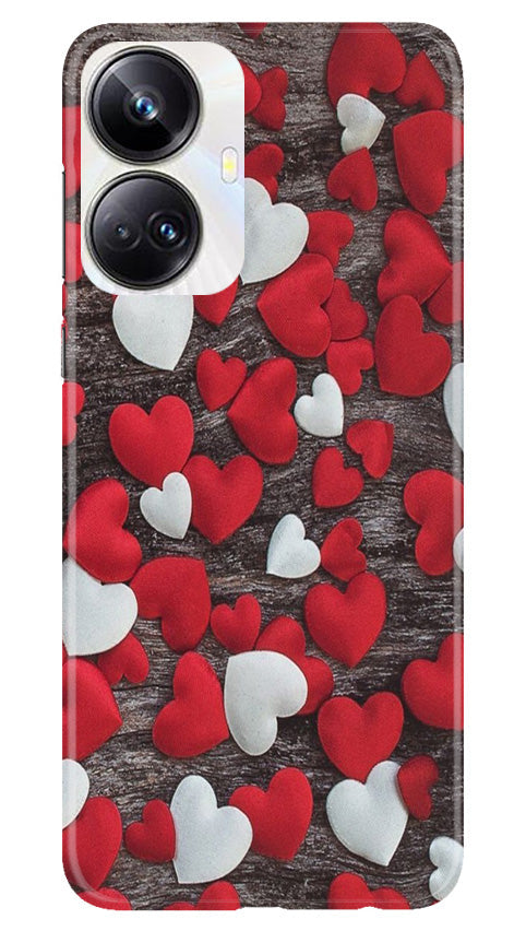 Red White Hearts Case for Realme 10 Pro Plus 5G(Design - 105)