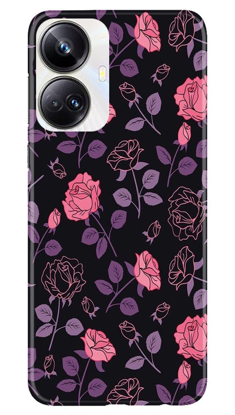 Rose Black Background Case for Realme 10 Pro Plus 5G