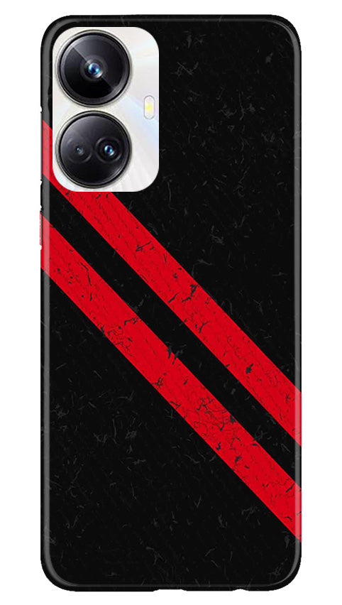 Black Red Pattern Mobile Back Case for Realme 10 Pro Plus 5G (Design - 332)