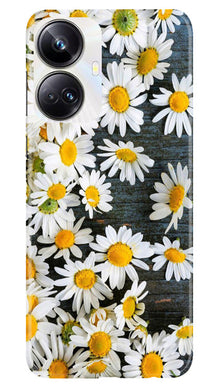 White flowers2 Mobile Back Case for Realme 10 Pro Plus 5G (Design - 62)