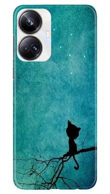 Moon cat Mobile Back Case for Realme 10 Pro Plus 5G (Design - 70)