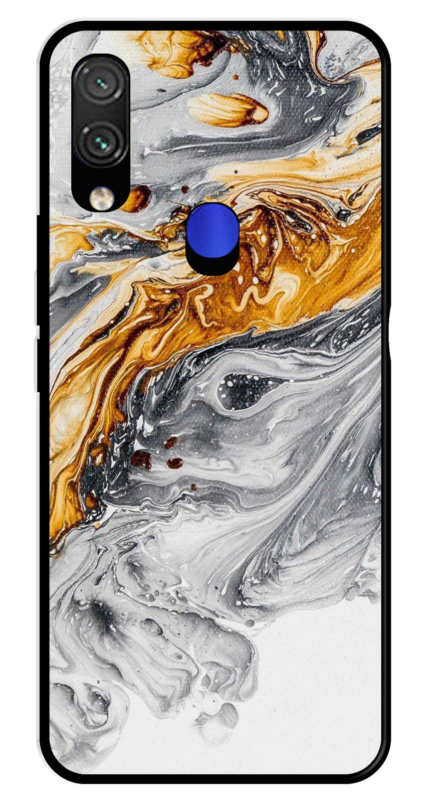 Marble Pattern Metal Mobile Case for Xiaomi Mi 10T   (Design No -36)