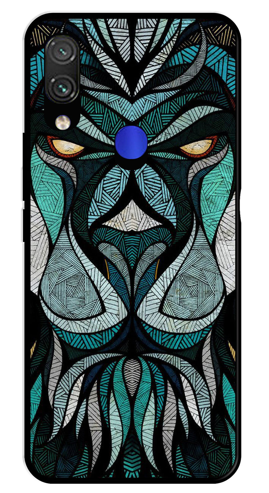 Lion Pattern Metal Mobile Case for Xiaomi Mi 10T   (Design No -40)