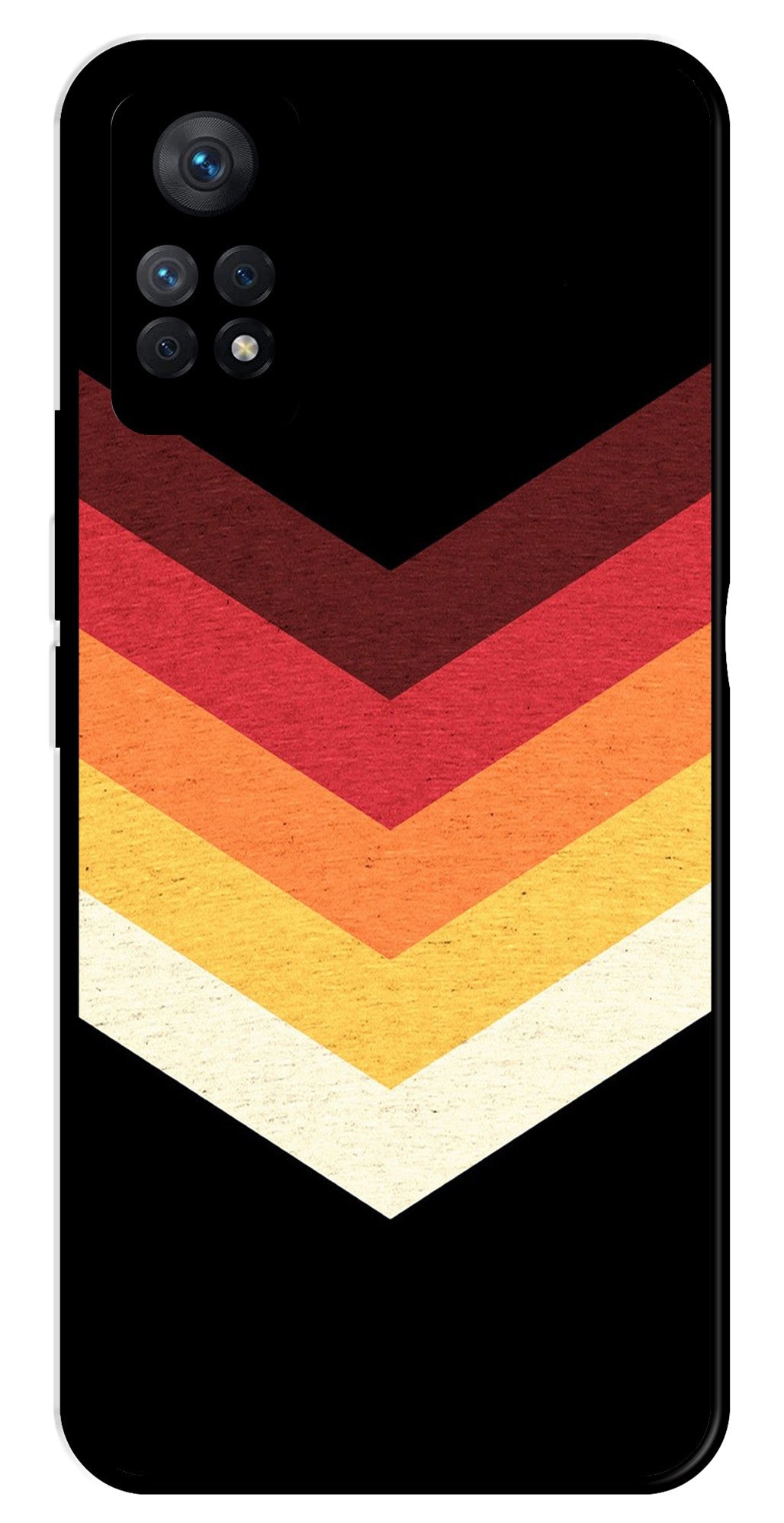 MultiColor Arrow Metal Mobile Case for Redmi Note 11 Pro   (Design No -04)