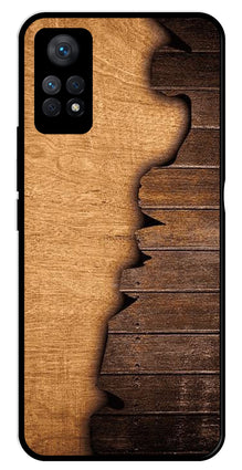 Wooden Design Metal Mobile Case for Redmi Note 11 Pro