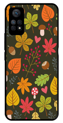Leaves Design Metal Mobile Case for Redmi Note 11 Pro Plus