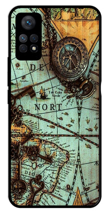 Map Design Metal Mobile Case for Redmi Note 11 Pro