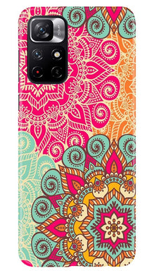 Rangoli art Mobile Back Case for Redmi Note 11T 5G (Design - 6)