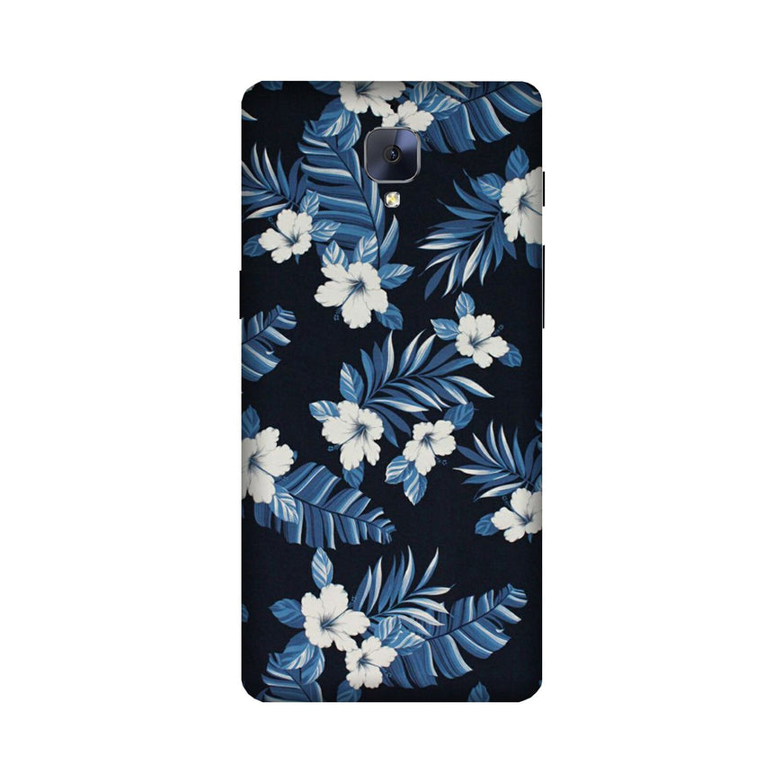 White flowers Blue Background2 Case for OnePlus 3/ 3T