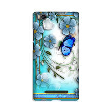 Blue Butterfly Mobile Back Case for Xiaomi Mi 4i (Design - 21)