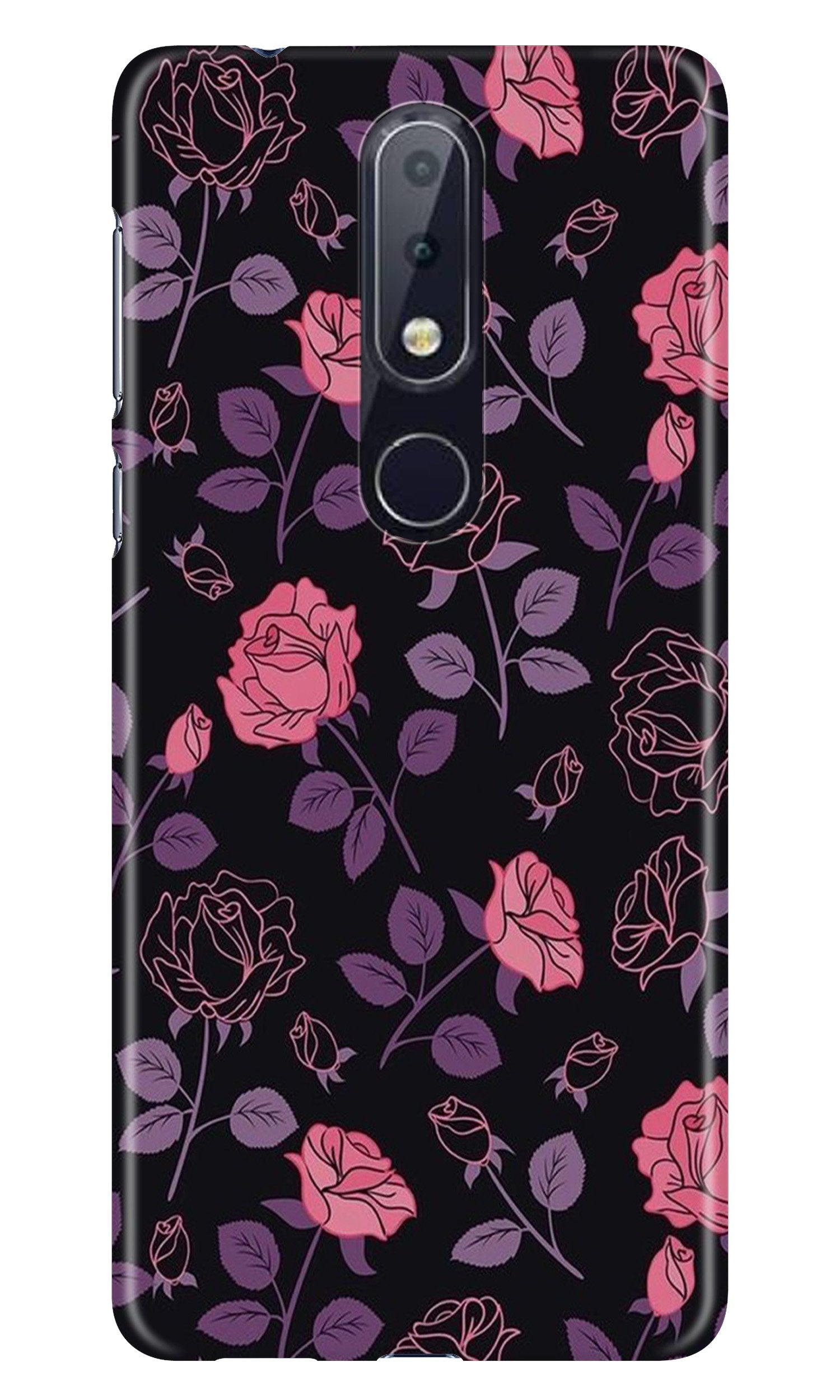 Rose Black Background Case for Nokia 7.1