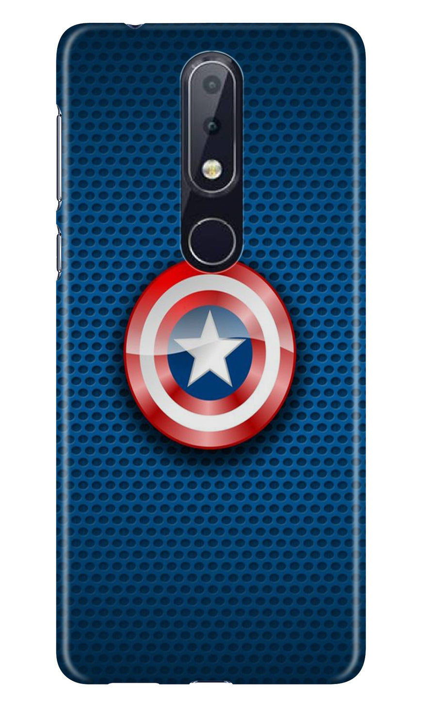 Captain America Shield Case for Nokia 7.1 (Design No. 253)