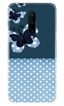 White dots Butterfly Mobile Back Case for OnePlus 7T pro (Design - 31)