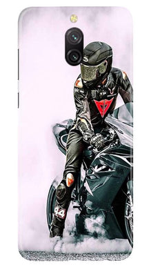 Biker Mobile Back Case for Redmi 8a Dual (Design - 383)