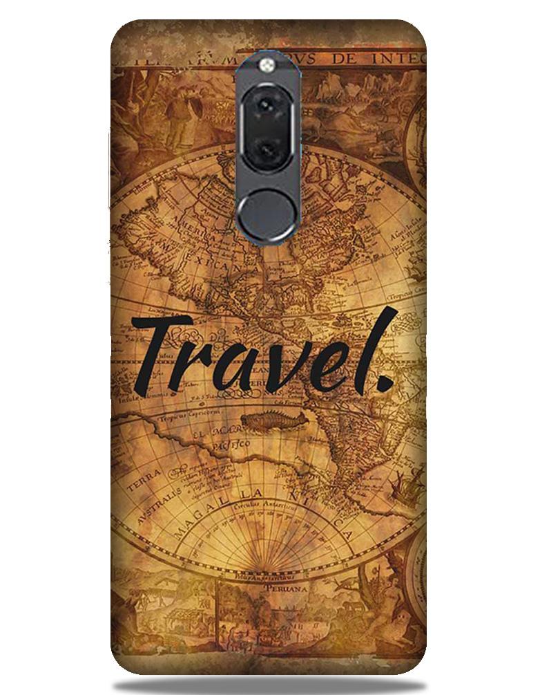 Travel Mobile Back Case for Honor 9i (Design - 375)