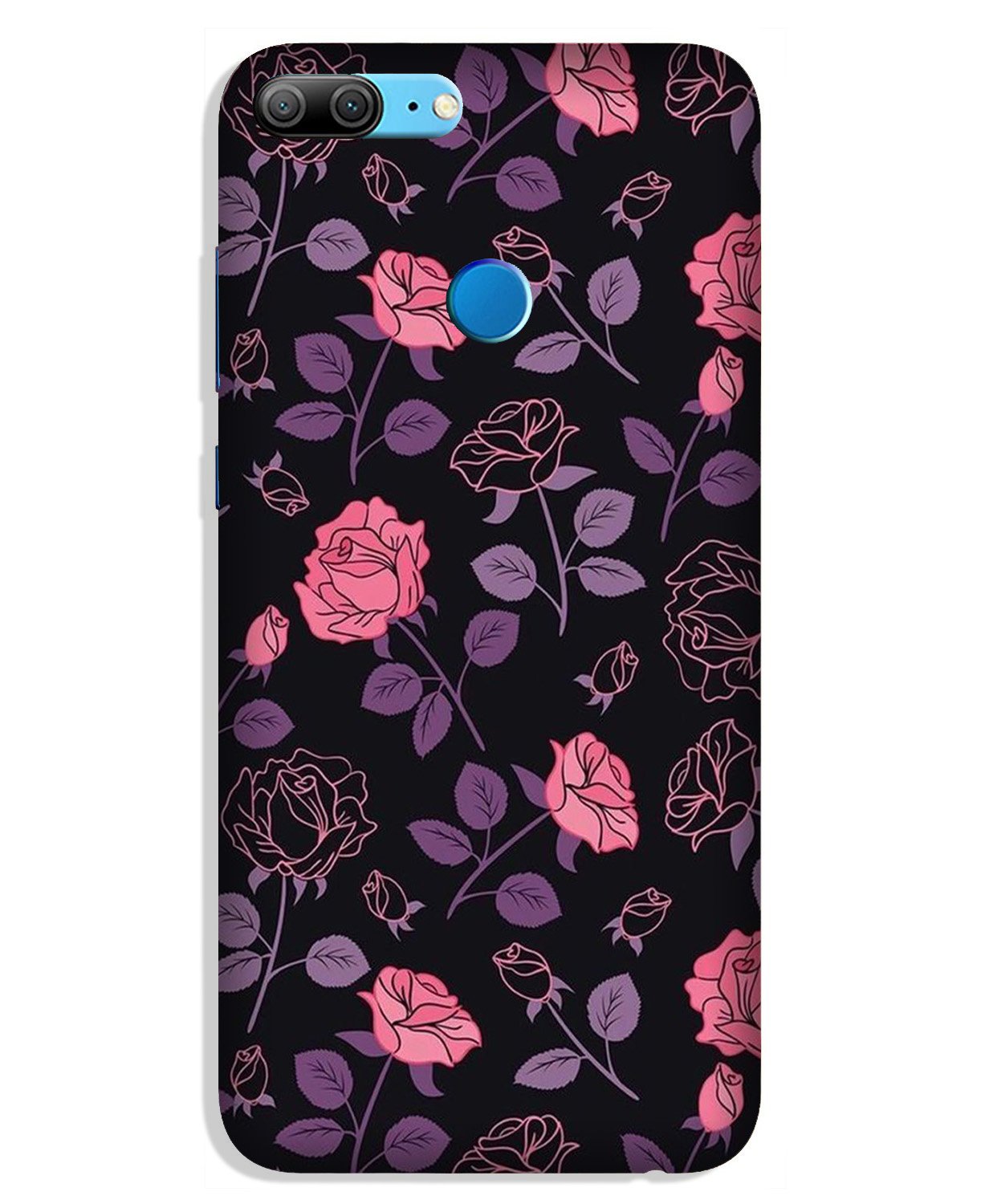 Rose Black Background Case for Honor 9 Lite