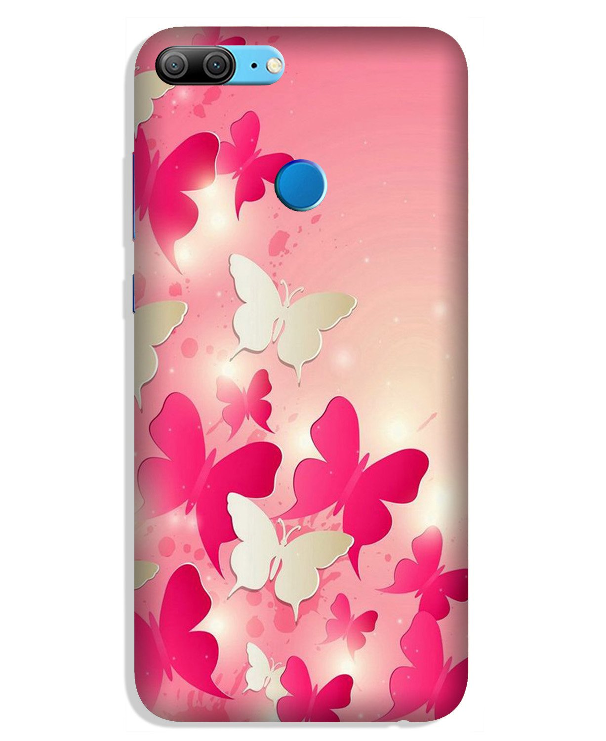 White Pick Butterflies Case for Honor 9 Lite