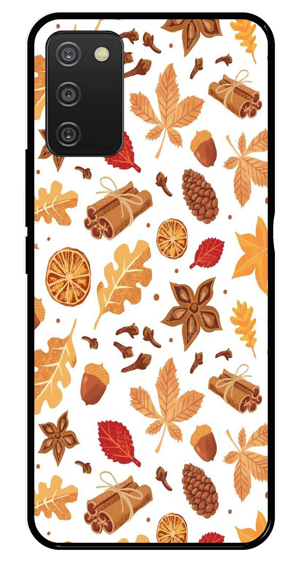 Autumn Leaf Metal Mobile Case for Samsung Galaxy A03s   (Design No -19)