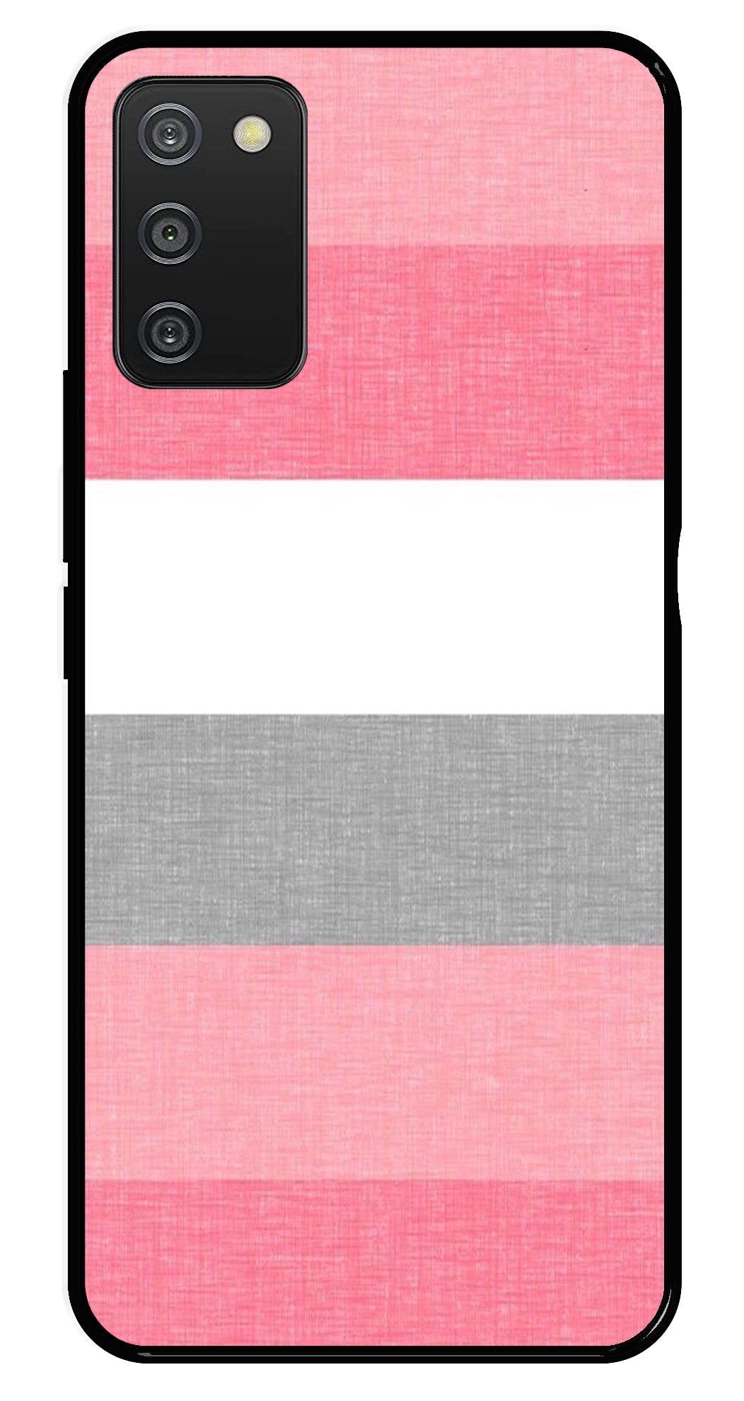 Pink Pattern Metal Mobile Case for Samsung Galaxy A03s   (Design No -23)