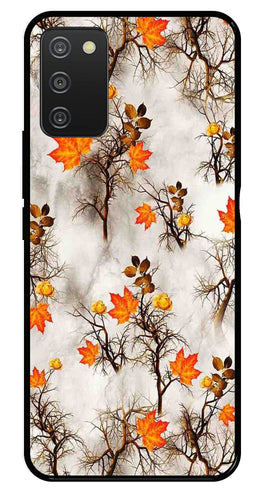 Autumn leaves Metal Mobile Case for Samsung Galaxy A03s   (Design No -55)